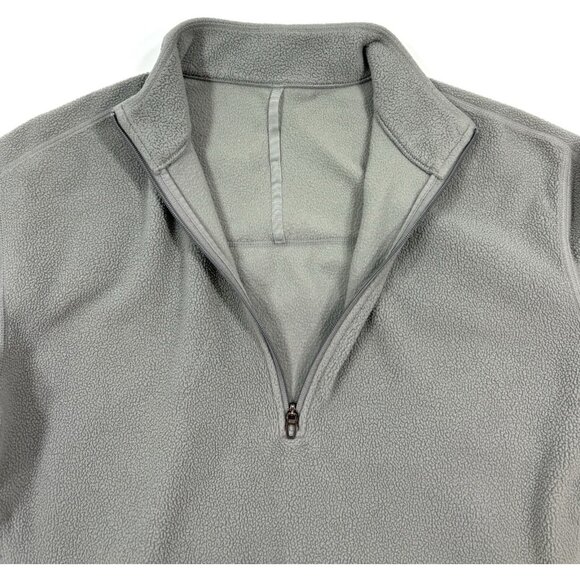 Lululemon Mens Oversized Fit Fleece Half Zip Pullover Size Medium Gray - Picture 2 of 8